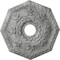 Ekena Millwork Nottingham Medallion (Canopies up to 4 5/8"), 18"OD x 3 1/2"ID x 1 1/2"P, Ultra Pure White Crackle CM18NTUWC - alternate 1